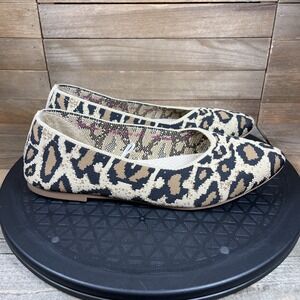 Skechers Cleo Claw Womens Size 6.5 Animal Print Pointed Comfort Flats Loafers